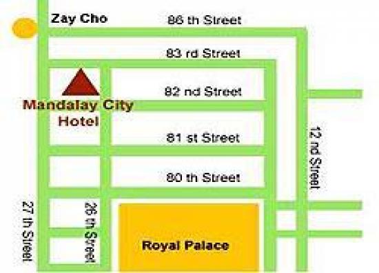 Map Picture of Mandalay City Hotel