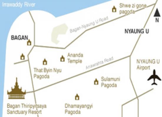 Bagan Thiripyitsaya Sanctuary Resort Bagan Map